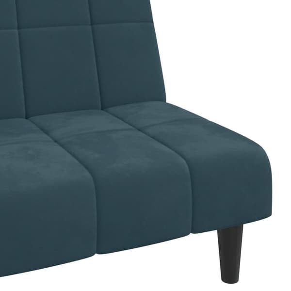 vidaXL 2-personers sovesofa fløjl blå