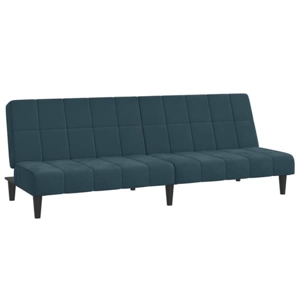 vidaXL 2-personers sovesofa fløjl blå