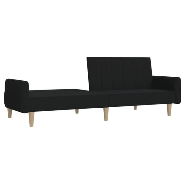 vidaXL Bäddsoffa 2-sits svart tyg