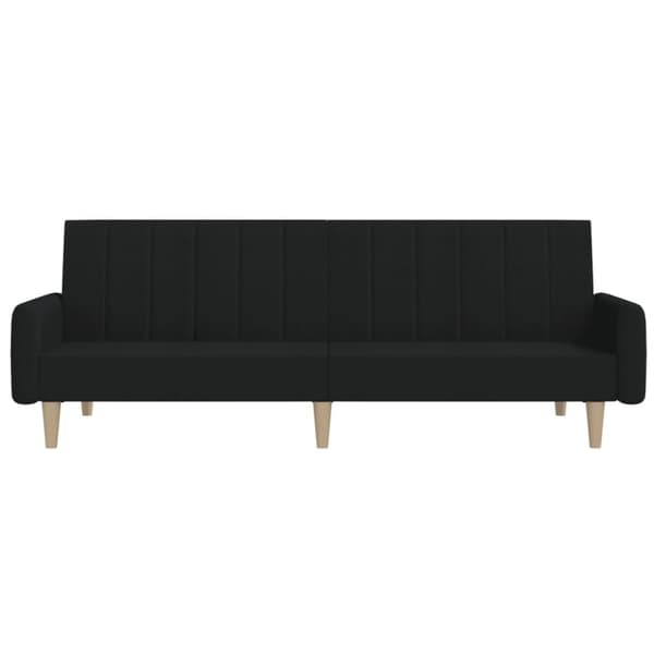 vidaXL Bäddsoffa 2-sits svart tyg