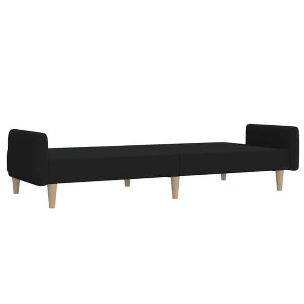 vidaXL Bäddsoffa 2-sits svart tyg