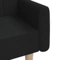 Miniatyrbild 8 av 11: vidaXL Bäddsoffa 2-sits svart tyg