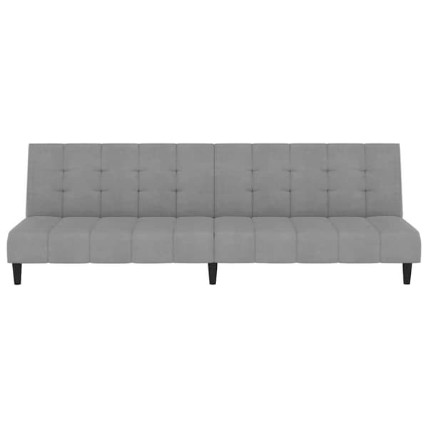 vidaXL Bäddsoffa 2-sits ljusgrå sammet