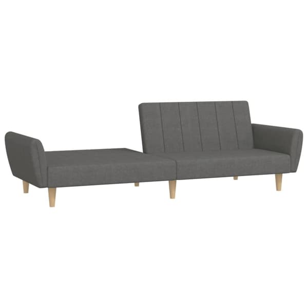 vidaXL Bäddsoffa 2-sits ljusgrå tyg