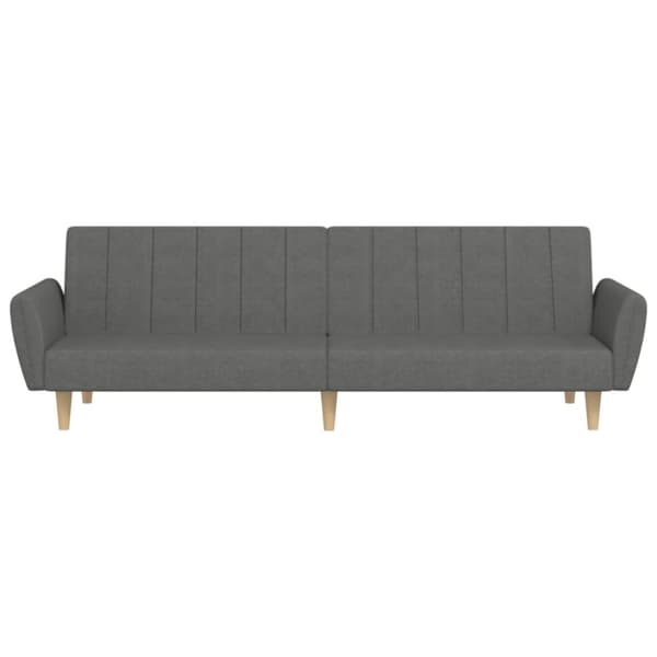 vidaXL Bäddsoffa 2-sits ljusgrå tyg