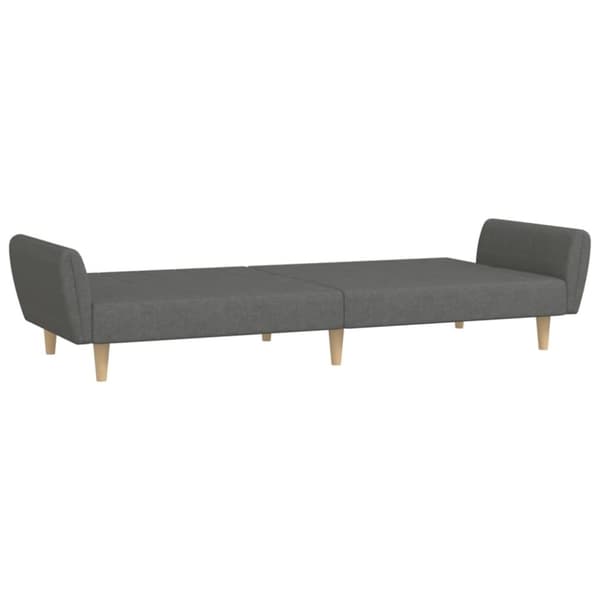 vidaXL Bäddsoffa 2-sits ljusgrå tyg