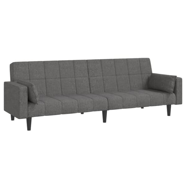 vidaXL 2-personers sovesofa med 2 puder stof lysegrå