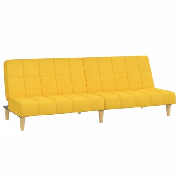 vidaXL Bäddsoffa 2-sits gul tyg