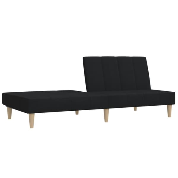 vidaXL Bäddsoffa 2-sits svart tyg