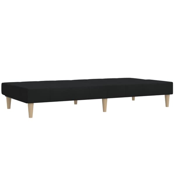 vidaXL Bäddsoffa 2-sits svart tyg