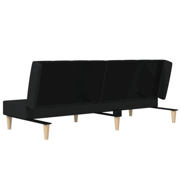vidaXL Bäddsoffa 2-sits svart tyg