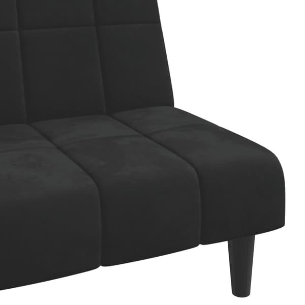 vidaXL 2-personers sovesofa fløjl sort