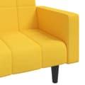 Miniatyrbild 8 av 11: vidaXL Bäddsoffa 2-sits med två kuddar gul tyg