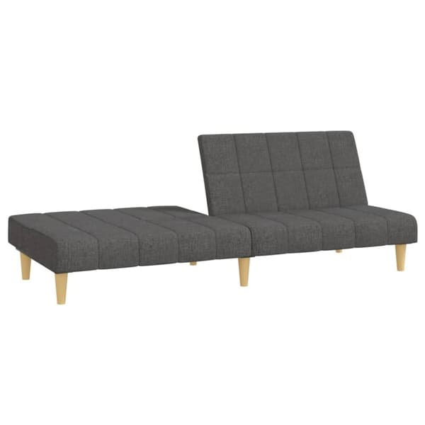 vidaXL Bäddsoffa 2-sits mörkgrå tyg
