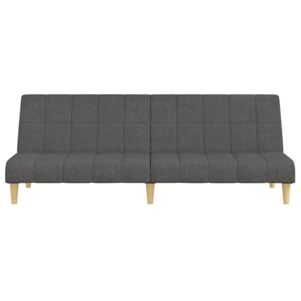 vidaXL Bäddsoffa 2-sits mörkgrå tyg