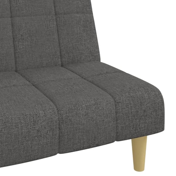 vidaXL Bäddsoffa 2-sits mörkgrå tyg