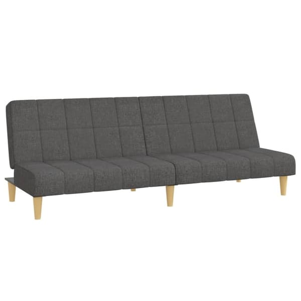 vidaXL Bäddsoffa 2-sits mörkgrå tyg