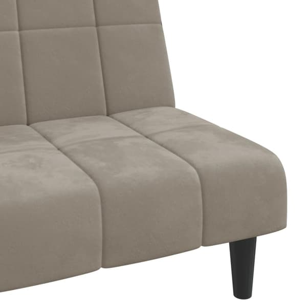 vidaXL 2-personers sovesofa fløjl lysegrå