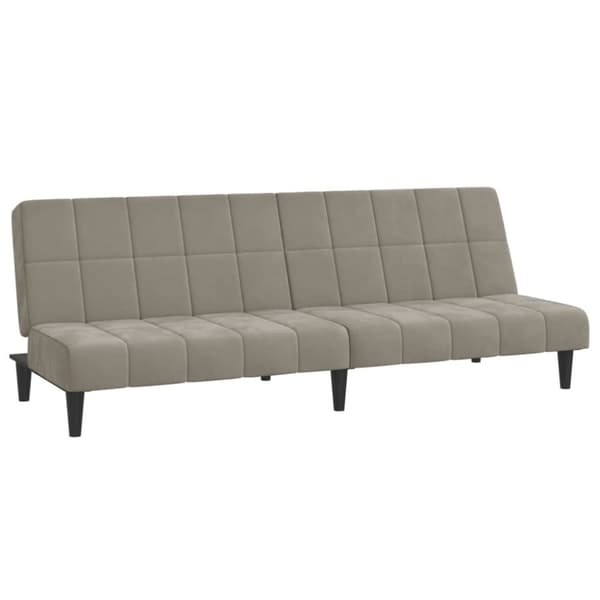 vidaXL 2-personers sovesofa fløjl lysegrå