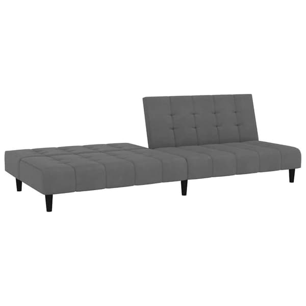 vidaXL 2-personers sovesofa fløjl mørkegrå