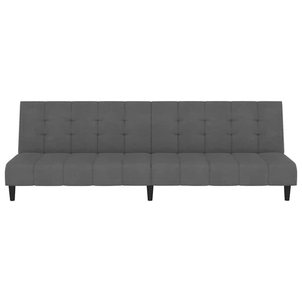 vidaXL 2-personers sovesofa fløjl mørkegrå