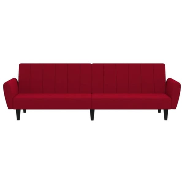 vidaXL 2-personers sovesofa fløjl vinrød