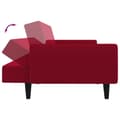 Miniatyrbillede 6 af 11: vidaXL 2-personers sovesofa fløjl vinrød
