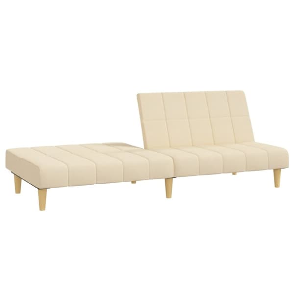 vidaXL 2-personers sovesofa stof cremefarvet