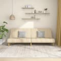 Miniatyrbillede 11 af 11: vidaXL 2-personers sovesofa stof cremefarvet