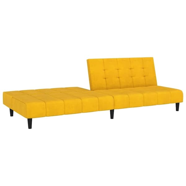 vidaXL Bäddsoffa 2-sits gul sammet