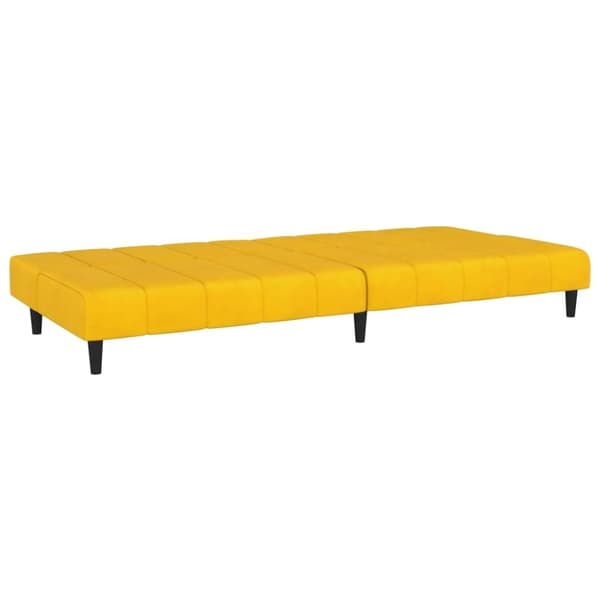 vidaXL Bäddsoffa 2-sits gul sammet