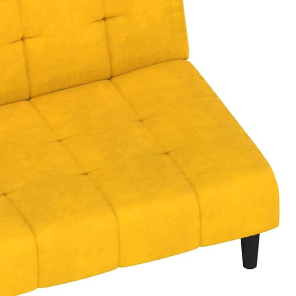 vidaXL Bäddsoffa 2-sits gul sammet