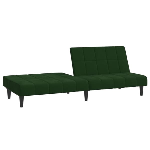 vidaXL 2-personers sovesofa fløjl mørkegrøn