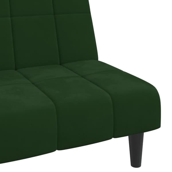 vidaXL 2-personers sovesofa fløjl mørkegrøn