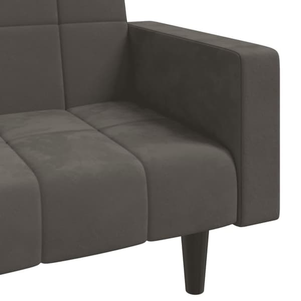 vidaXL 2-personers sovesofa med 2 puder fløjl mørkegrå