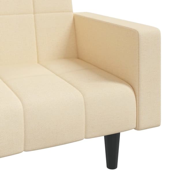 vidaXL 2-personers sovesofa med 2 puder stof cremefarvet
