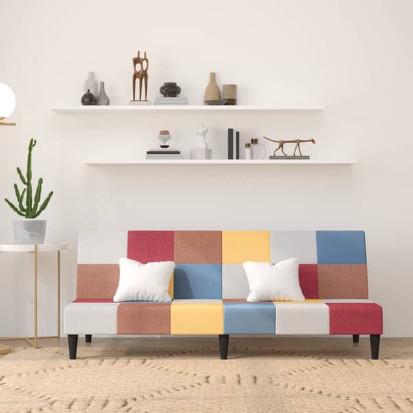vidaXL 2-personers sovesofa stof