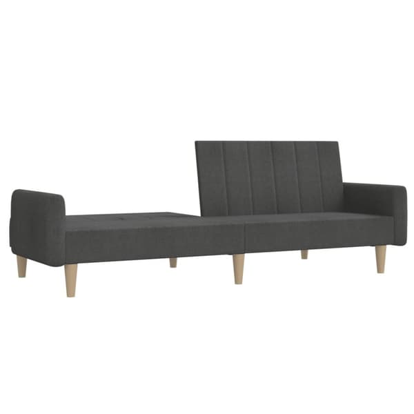 vidaXL Bäddsoffa 2-sits mörkgrå tyg