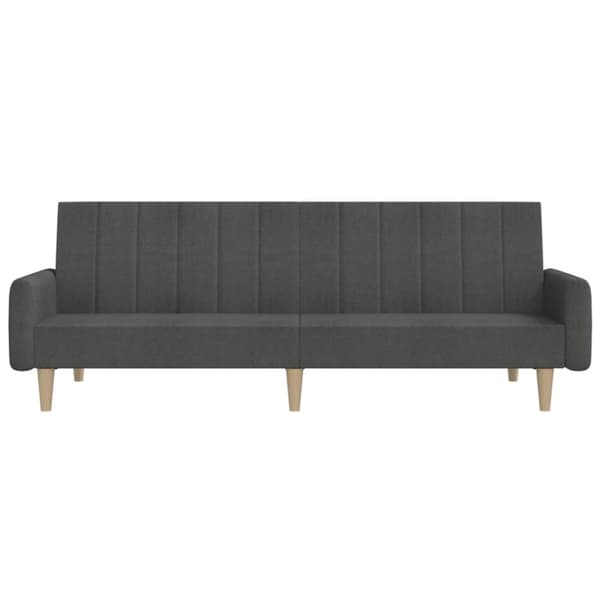 vidaXL Bäddsoffa 2-sits mörkgrå tyg