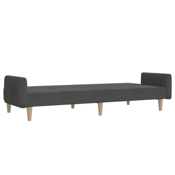 vidaXL Bäddsoffa 2-sits mörkgrå tyg