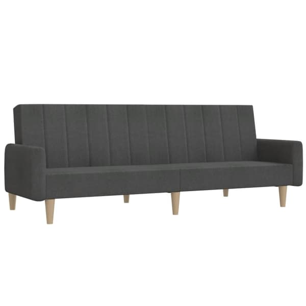 vidaXL Bäddsoffa 2-sits mörkgrå tyg