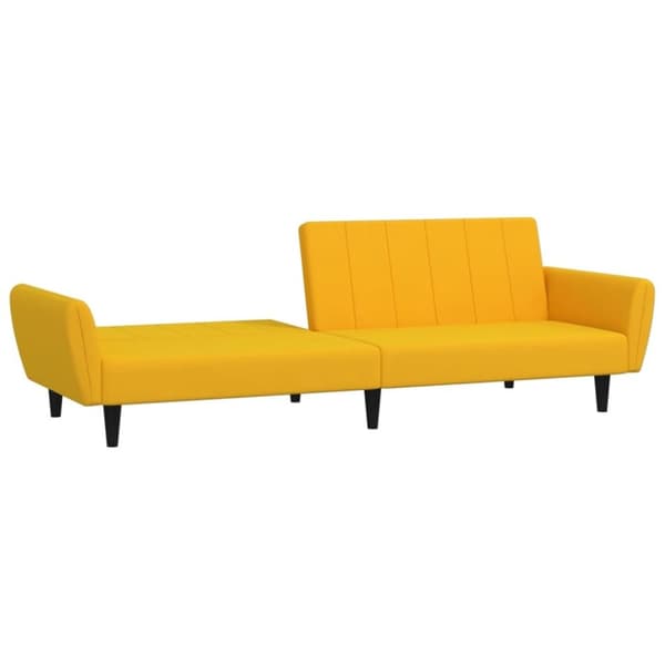 vidaXL 2-personers sovesofa fløjl gul