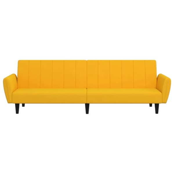 vidaXL 2-personers sovesofa fløjl gul