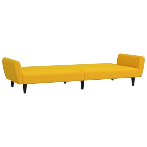 vidaXL 2-personers sovesofa fløjl gul