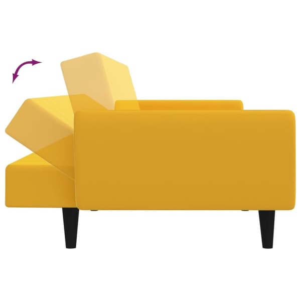 vidaXL 2-personers sovesofa fløjl gul