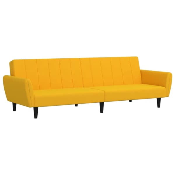 vidaXL 2-personers sovesofa fløjl gul