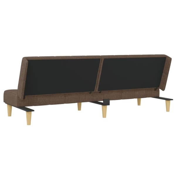 vidaXL Bäddsoffa 2-sits taupe tyg
