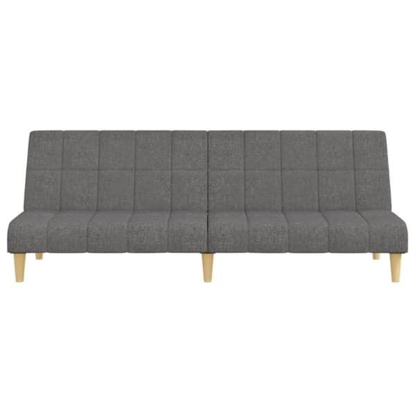 vidaXL Bäddsoffa 2-sits ljusgrå tyg
