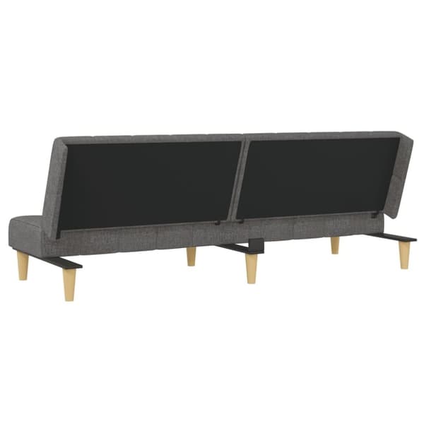 vidaXL Bäddsoffa 2-sits ljusgrå tyg
