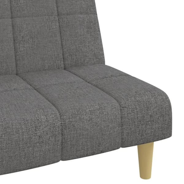 vidaXL Bäddsoffa 2-sits ljusgrå tyg
